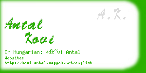 antal kovi business card